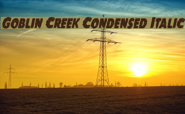Goblin Creek Condensed Italic Example 1