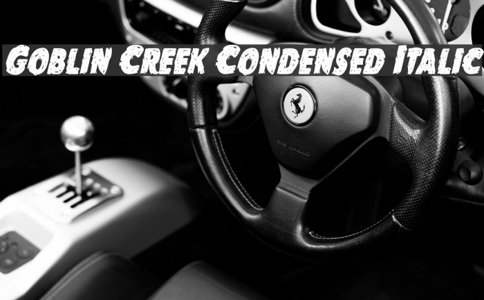 Goblin Creek Condensed Italic Example 3