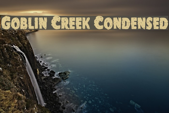Goblin Creek Condensed Font examples