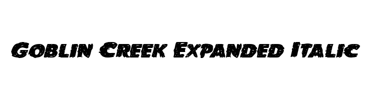 Goblin Creek Expanded Italic Font