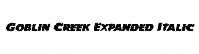 Goblin Creek Expanded Italic  Frei Schriftart Herunterladen
