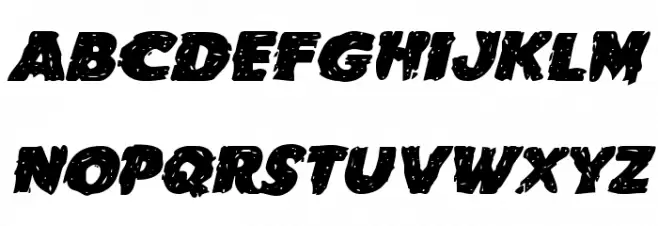Goblin Creek Expanded Italic Schriftart Groß
