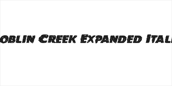 Goblin Creek Expanded Italic Logo