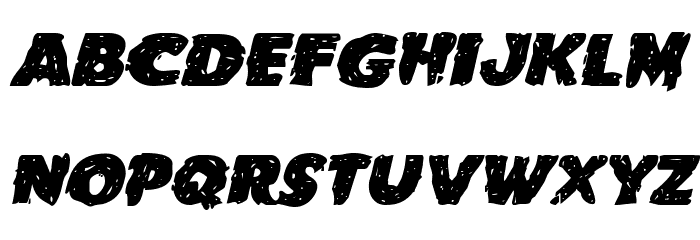 Goblin Creek Expanded Italic Font LOWERCASE