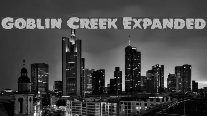 Goblin Creek Expanded Font examples