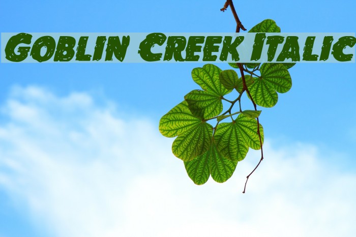 Goblin Creek Italic Example 2