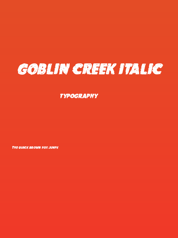 Goblin Creek Italic Poster