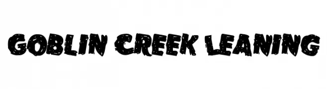 Goblin Creek Leaning  Frei Schriftart Herunterladen