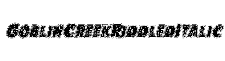 Goblin Creek Riddled Italic Font