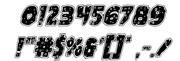 Goblin Creek Riddled Italic Font OTHER CHARS