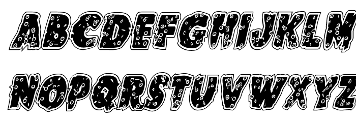 Goblin Creek Riddled Italic Font LOWERCASE