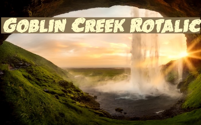 Goblin Creek Rotalic Font examples