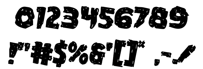 Goblin Creek Rotated 2 Font OTHER CHARS