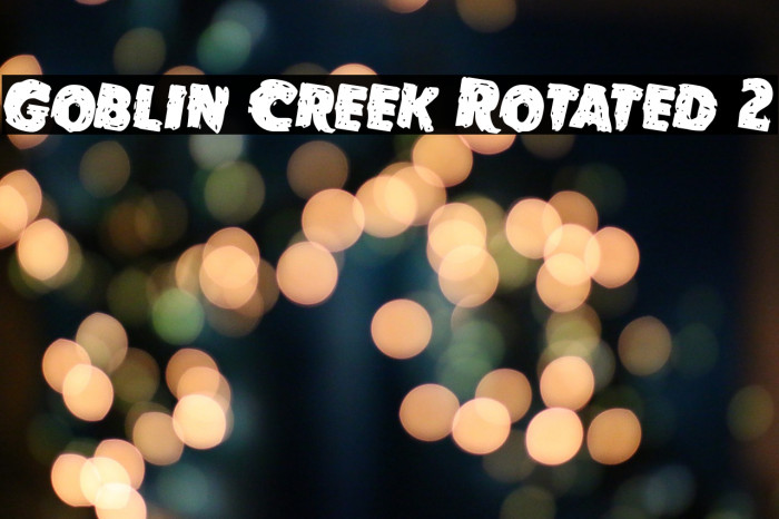Goblin Creek Rotated 2 Font examples