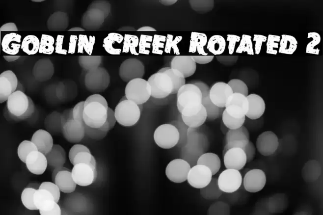 Goblin Creek Rotated 2 Caratteri examples