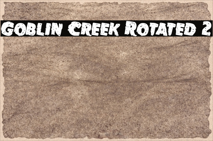 Goblin Creek Rotated 2 Font examples