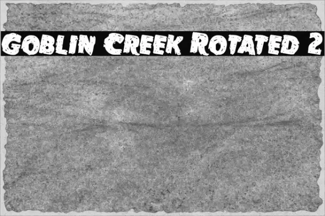 Goblin Creek Rotated 2 Caratteri examples