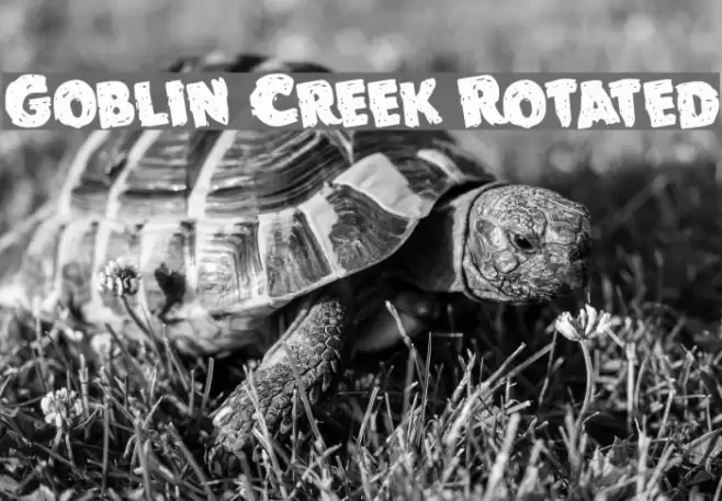 Goblin Creek Rotated Font examples