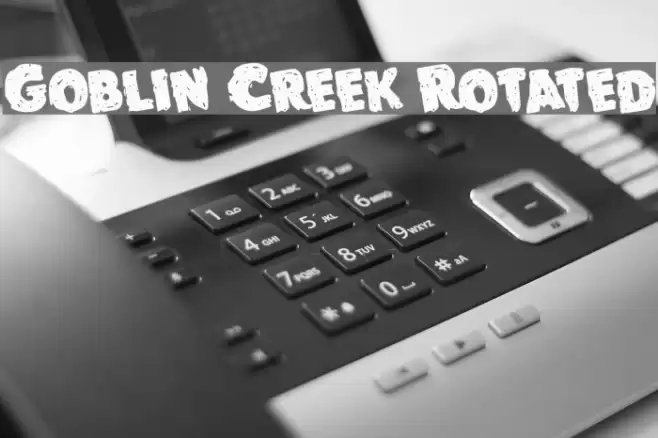 Goblin Creek Rotated Font examples