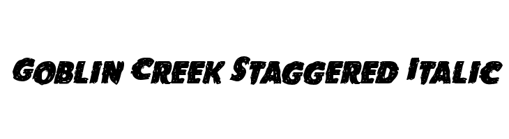 Goblin Creek Staggered Italic Шрифта