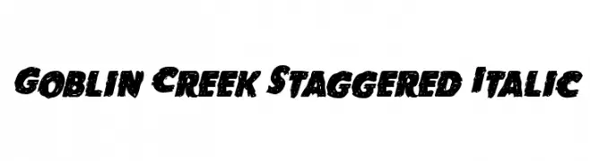 Goblin Creek Staggered Italic  Frei Schriftart Herunterladen