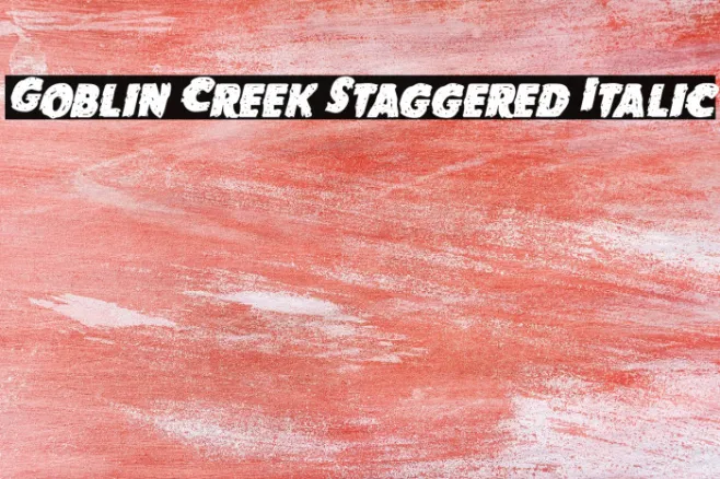Goblin Creek Staggered Italic Example 1