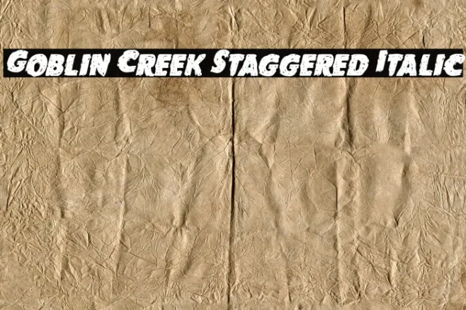 Goblin Creek Staggered Italic Example 3