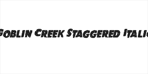 Goblin Creek Staggered Italic Logo