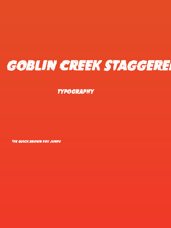 Goblin Creek Staggered Italic Poster