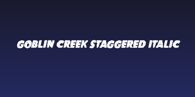 Goblin Creek Staggered Italic Social Header
