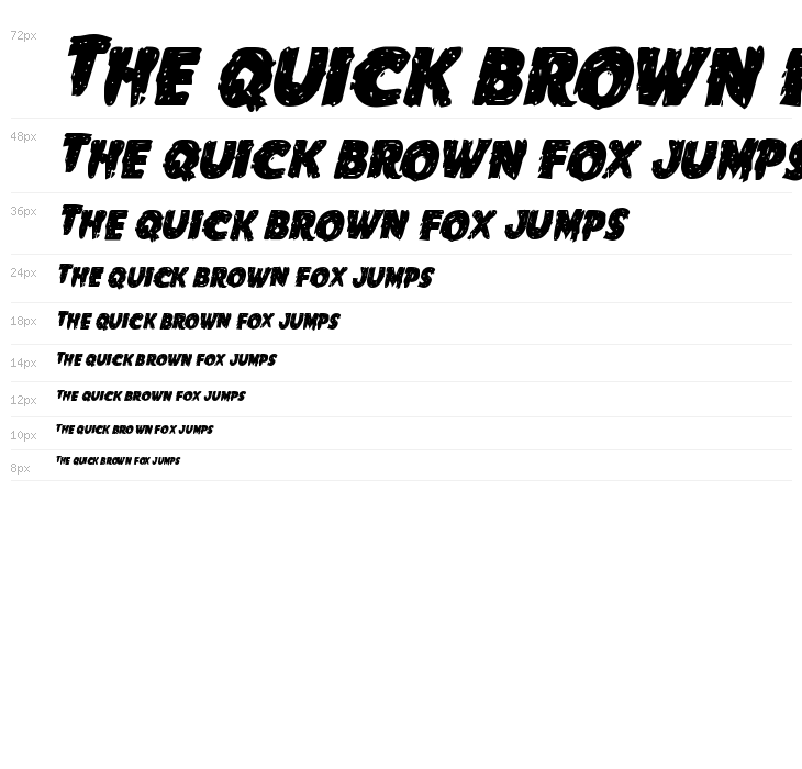 Goblin Creek Staggered Italic Waterfall