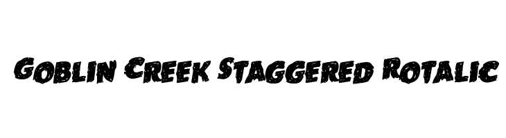 Goblin Creek Staggered Rotalic Font