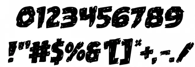 Goblin Creek Staggered Rotalic Font OTHER CHARS