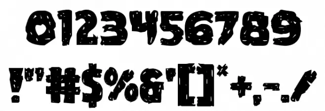 Goblin Creek Staggered Font OTHER CHARS