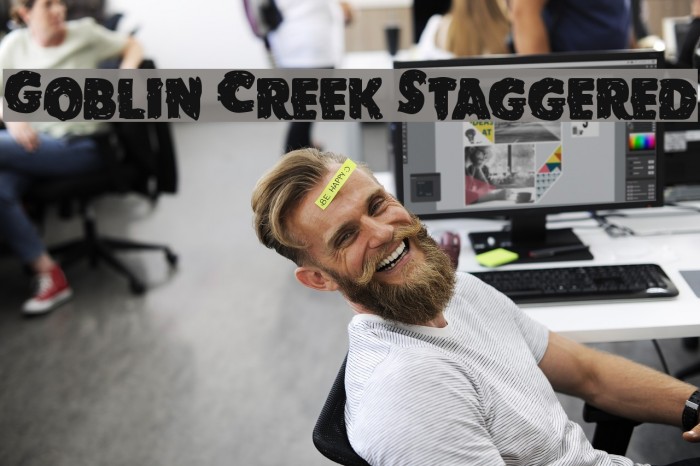 Goblin Creek Staggered Font examples