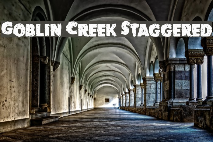 Goblin Creek Staggered Font examples