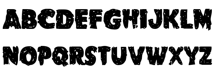 Goblin Creek Staggered Font LOWERCASE