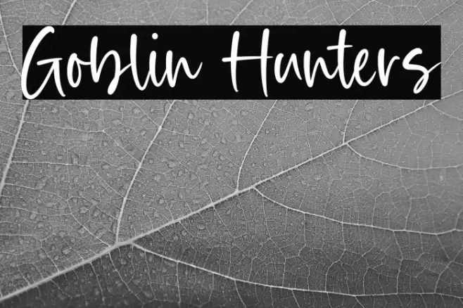 Goblin Hunters Font examples