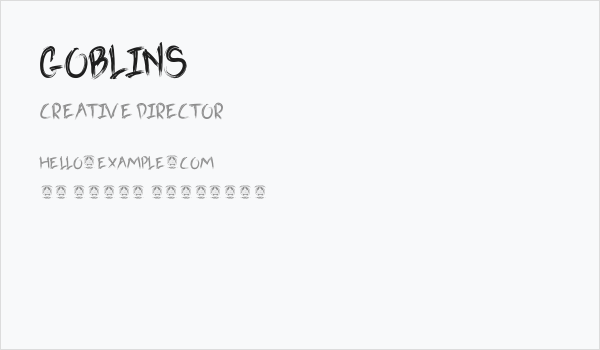 Goblins Business Card