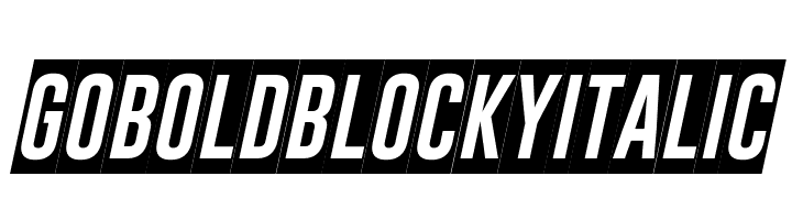 Gobold Blocky Italic  Free Fonts Download