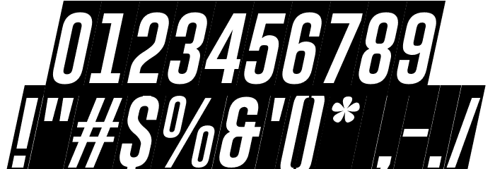 Gobold Blocky Italic Font OTHER CHARS