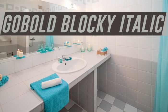 Gobold Blocky Italic Font examples