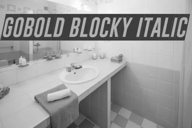 Gobold Blocky Italic Font examples