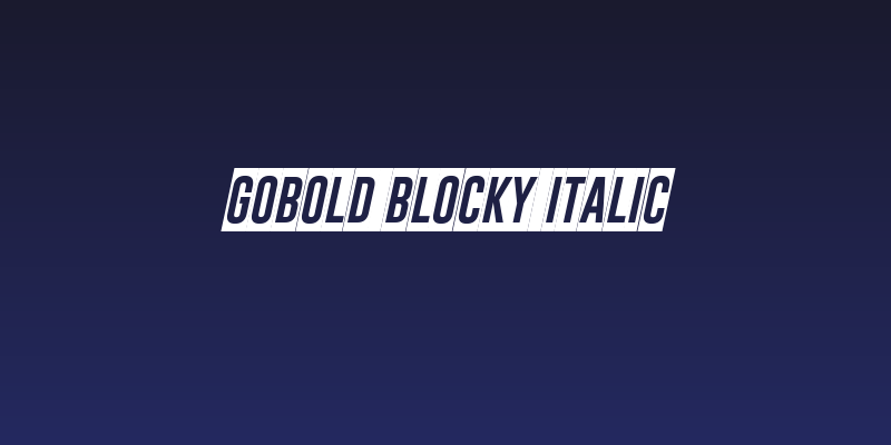 Gobold Blocky Italic Social Header