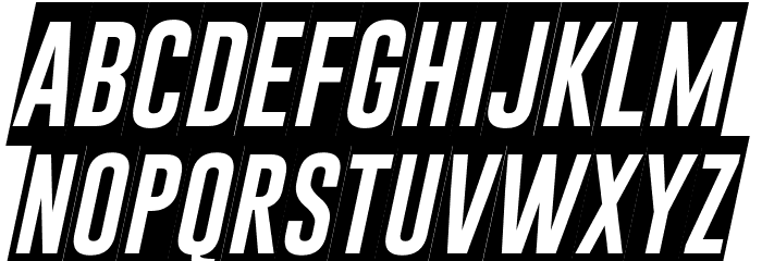 Gobold Blocky Italic Font LOWERCASE
