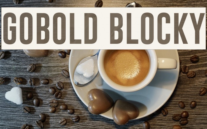 Gobold Blocky Schriftart examples