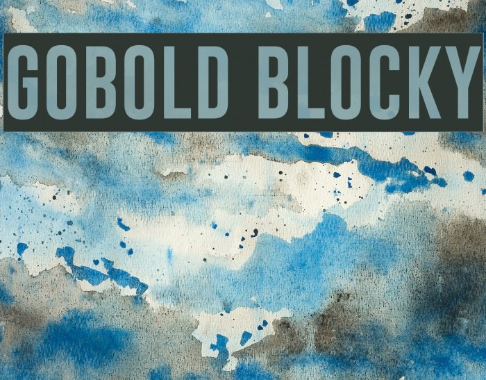 Gobold Blocky Schriftart examples