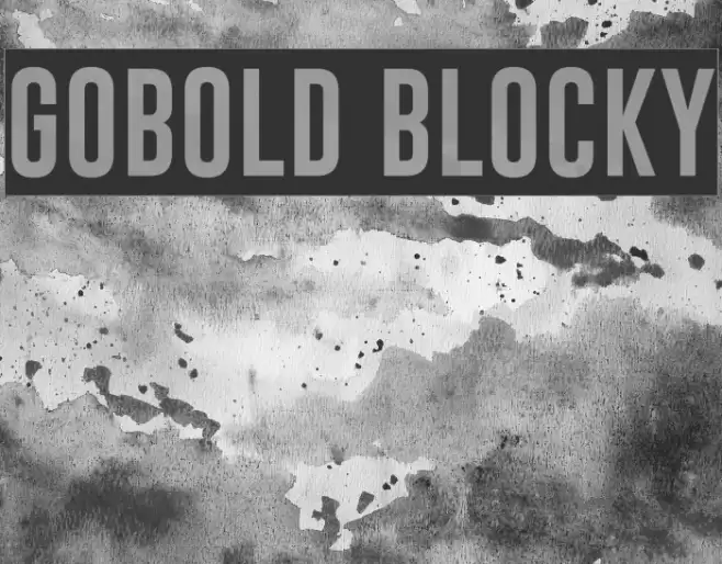 Gobold Blocky Шрифта examples