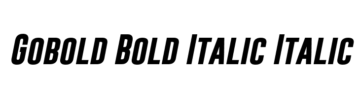 Gobold Bold Italic Italic Font