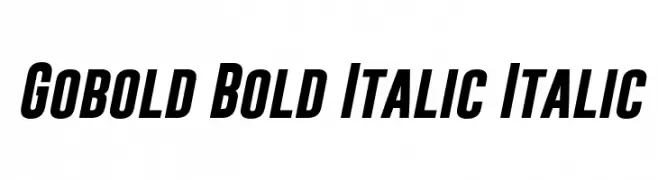 Gobold Bold Italic Italic  font caratteri gratis